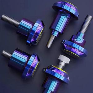 바이크 오토바이 번호판 나사 커버  CNC 버닝 티타늄 쉘 구멍  플레이트 볼트  스쿠터 액세서리  M5/M6  1