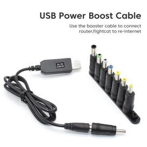 USB 케이블 5.5x2.1mm DC 12V 전원 부스트 컨버터 라우터 모뎀 팬 스피커 5V WiFi-보조베터리