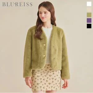 [블루레이스] 투버튼 V넥 소프트 퍼자켓_B5W1JK1031