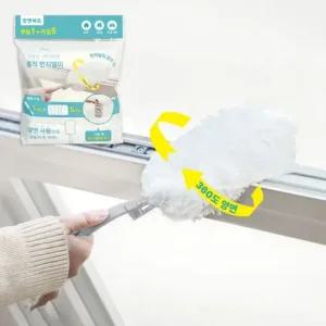 양면 흡착 먼지떨이 본체 리필 포함 청소 용품 먼지클리너 정전기먼지포 부직포먼지떨이