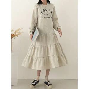 [시크루즈]랑바 기모 프린팅 캉캉 롱 원피스 BDOP095_P407920148