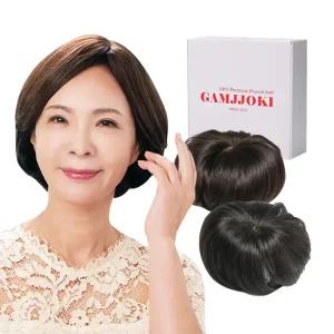 감쪽이 인모 100 정수리 가발 패션 부분 가발 인모