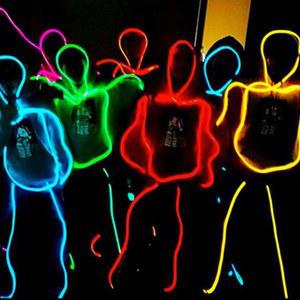 LED의상 옷 파티 빛나는 댄스복 조명 축제 할로윈 수트 의상 야광