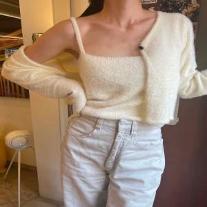 앙고라 나시 가디건 세트