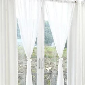 소프트 쉬폰 커튼 핀형 긴창 커텐 대형 특대형 화이트