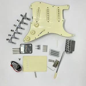 워모스 ST 스타일 일렉트릭 기타 풀 세트 DIY 액세서리 키트 미리 배선된 픽가드 브리지 및 기타 액세서리