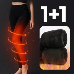 하이웨스트 슬림핏 융털 기모 레깅스 2종set 겨울 필수템 밍크