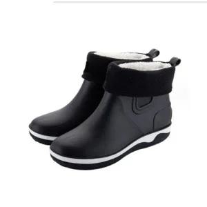 [콩심팥심]탈부착 기모내피 단목 남성레인부츠 방수화 작업화 겨울털신발장화