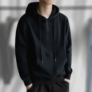 남자 커플 얇은 가벼운 레이어드 봄 가을 기본 무지 루즈핏 쭈리 후드티 빅사이즈 회색 검정 네이비