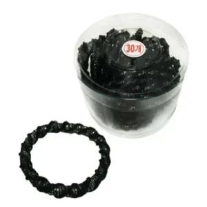 머리끈 검정고무줄 여성머리끈 꽈배기 30P