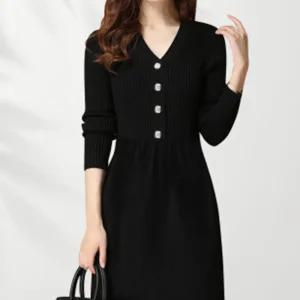 여성 봄 가을 겨울 원피스 니트 결혼식 하객 룩 20대 30대 40대 패션 예쁜 옷 긴팔 무지