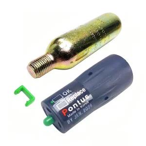 PONTUS [ 폰터스 전용 팽창형 구명조끼부품 ] 3종세트 안전핀 수분감지기 Co2 가스실린더 카트리지