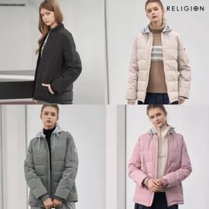 [RELIGION(릴리전)] 25FW 여성 디테처블 후드 패딩 점퍼 1종