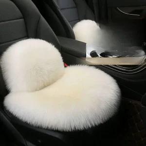 차량용 양모 방석 쿠션 세트 커버 허리 시트 보온 천연양모 하이퍼 털방석 카시트 시트커버