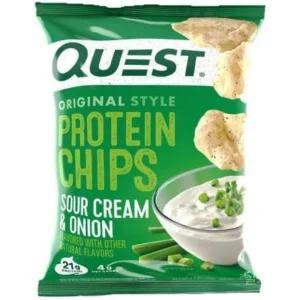 Quest Nutrition 단백질 칩 사워 크림 양파 맛 24 봉지 세트