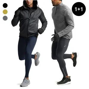 [테슬라][1+1] 남성 기모 런닝 레깅스