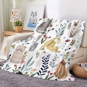 고양이 애호가를 위한 베스트레일리 던지기 담요 꽃무늬 선물 침대 의자 소파 50인치 X 60인치