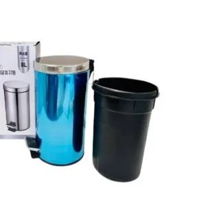 무소음 원형 스텐 분리형 페달휴지통 8L 화장실쓰레기업소용기통 사무실 모던 튼튼한기통 기통 다용도기통