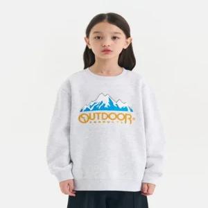 [정가 59000원]아웃도어 그래픽 기모 맨투맨  멜란지 화이트) OD254IMM02_MWH