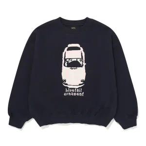 블루테일2 AZI2TS04NV 주니어 남아 여아 네이비 세미 크롭 맨투맨 초등 겨울 티셔츠