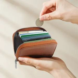 현앤미 소가죽 카드지갑 동전지갑 남자 여자 학생 카드홀더 커플 반지갑