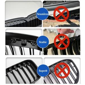 호환 자동차 전면 그릴 광택 블랙 BMW 1 시리즈 F20 m140i 118d 액세서리