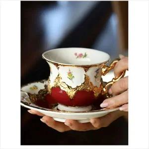 [골드스마일]D14 영국 Cheerful 커피잔 찻잔선물 빈티지찻잔 커피잔선물 카페컵