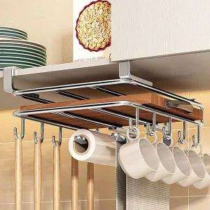 [콩심팥심]살림정석 언더선반(후크+걸이) 키친타올 주방선반걸이