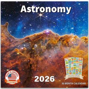 천문학 달력 2026 - 디럭스 유니버스 우주 벽 번들에 100개 이상의 알림 스티커(갤럭시 선물, 사무용품) |