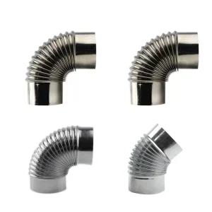 캠핑화목난로 연통 엘보 90도연통 ㄱ자연통 80파이 펠렛 연장 엘보연통 접이식 연통용