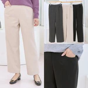 엄마옷 마미소 울 기모 일자 바지 국내생산 99까지 정장 슬랙스 할머니 빅사이즈 40 70 마담 중년 여성 옷
