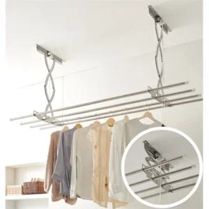 천장 빨래건조대 올스텐2단 건조 다리미 천장형 접이식 튼튼한 미니 행거