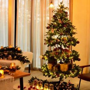 [더라임코리아]크리스마스 트리 트레이 솔방울 장식 대형트리(150~210cm)