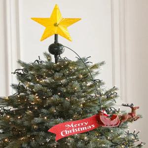 크리스마스장식 회전 트리오너먼트 산타클로스 루돌프 북유럽 회전목마 성탄절 선물 조명