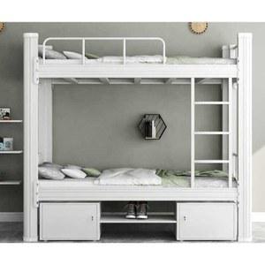 성인 이층 침대 프레임 스틸더블 높이180cm 화이트 벙커 길이200 길이 철제 학생