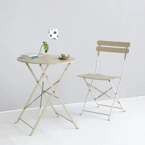 [마켓비]고품질 카페 철제테이블 야외 정원 커피 접이식테이블 카페테이...