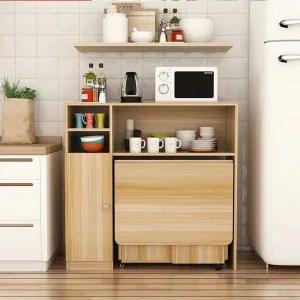 접이식식탁렌지대 주방 수납장 확장형 접이식 다이