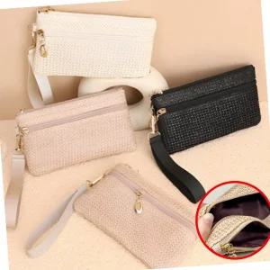 여성 손목 스트랩 파우치 미니 클러치백 통장지갑 이너백