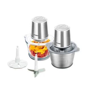 리빙센스 전동 초퍼 다지기 풀세트 스테인리스 대용량 강력모터 2단속도 분리세척 야채고기마늘 다용도