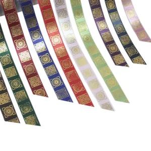 (색상:3. 자주)라라뷰 전통 문양 리본 15mm 10yd공예 재료 만들기 포장끈 리본끈 장식