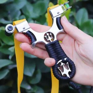 슬링샷 고무줄 새총 레이저 탑재 수집 서바이벌용