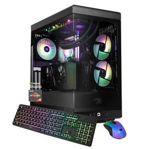 iBUYPOWER Y40 PRO 블랙 게이밍 PC 데스크탑 컴퓨터 AMD Ryzen 9 7900X CPU, NVIDIA GeForce RTX 5070Ti 16GB GPU, 32GB DDR5 RGB 5200MHz RAM, 2TB NVMe SSD, Windows 11 홈, 키보드, 마우스 - Y40BA9N57T01