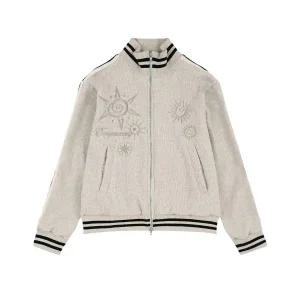 [12월 15일 배송] 이지노이지 자수 트랙 집업 니트-아이보리 853824