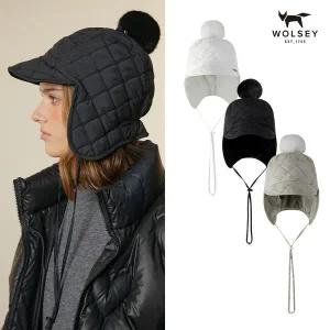울시 여성 토끼털방울 트루퍼햇/겨울모자/골프모자/털모자3종택1