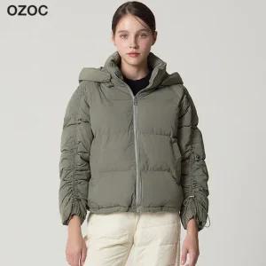 OZOC)] 셔링 소매 숏 패딩  택가격  178000원)