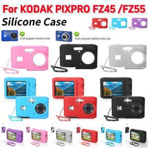 KODAK PIXPRO FZ45 소프트 실리콘 보호 케이스 끈 포함 슬림 맞는 카메라 가방 슬리브 액세서리
