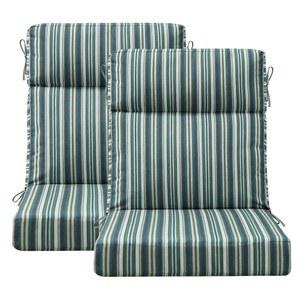 유니마타 선브렐라 야외용 하이백 의자 쿠션 시트 패드, 44 x 21 인치 방수 및 변색 방지 파티오 가구 쿠션, 아디론댁용 타이, 흔들의자, 극단 인디고