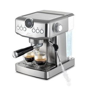 AMBRISTA 에스프레소 머신 20바, 스팀 밀크 프로더 | 맞춤형 양조 온도 제공 스테인리스 스틸 메이커 60온스 탈착식 물탱크 카푸치노, 라떼 등에 적합
