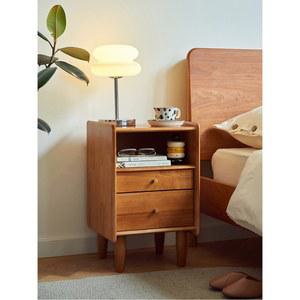 원목침대협탁 3단 침대옆 틈새장 코너 미니멀 빈티지 조명 침대옆선반 슬림협탁