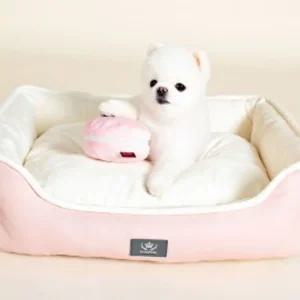 도그포즈 플레인 사각 방석 - 핑크 (대형)애견하우스 쿠션베드 강아지 침대